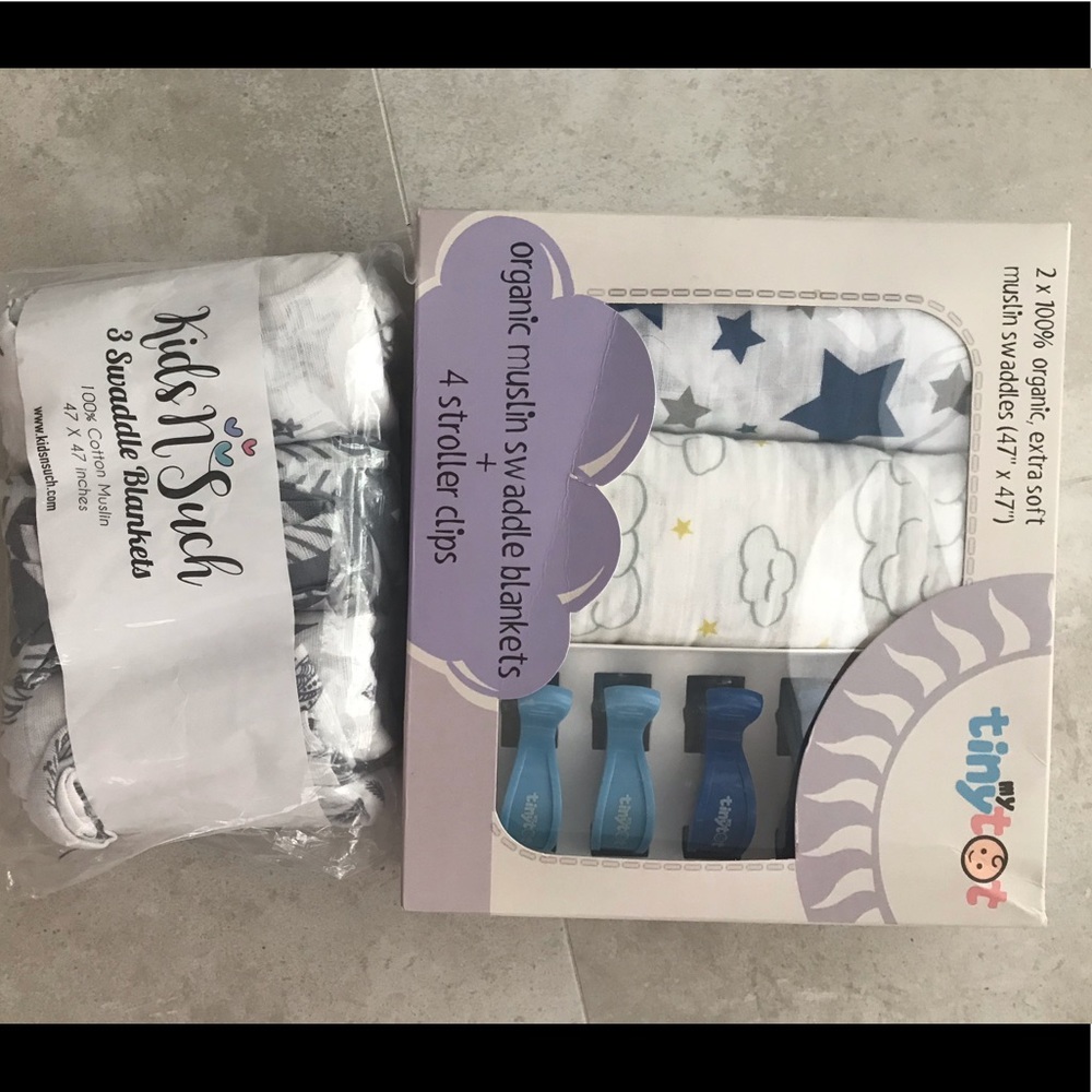 NIB swaddle blankets organic